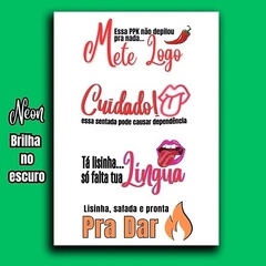 Tatuagem Temporária Brilho Non 4 Frases Só Falta Sua Língua