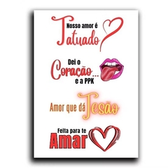 Tatuagem Temporária 4 Frases Feita Para Te Amar