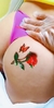 Imagem do Uma Cartela Tatuagem Temporária Com 10 Adesivos Botão De Rosa E Borboletas 3D-10