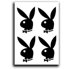 4 Coelhinhos Da PlayBoy Uma Cartela Tatuagem Temporária Adesivos Sex Íntimo