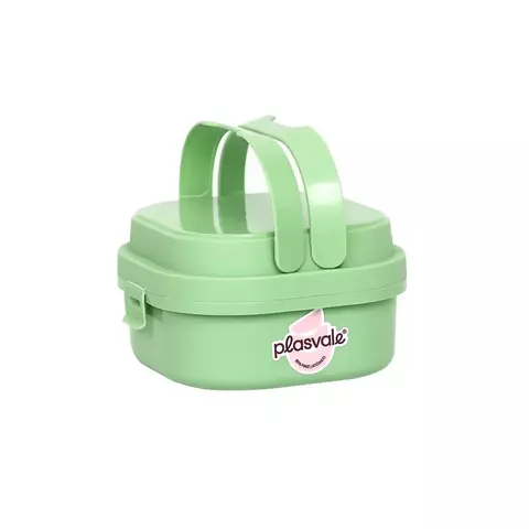 Marmita Com 2 Compartimentos, Travas e Alças Plasvale Verde
