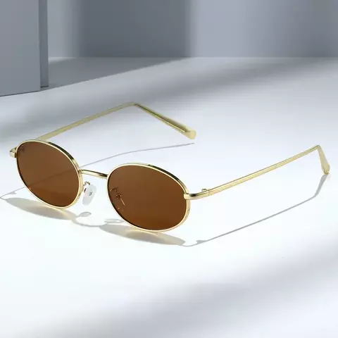 Small Oval Leopard Print Óculos de Sol para Homens e Mulheres, Retro Sexy Ins, S