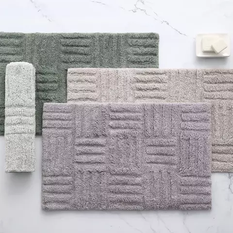 Alfombra De Baño De Algodón Jacquard-PRAGA HOME