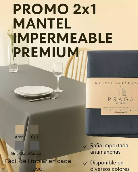 PROMO 2x1 · Mantel Rectangular Impermeable-Antiderrame Premium