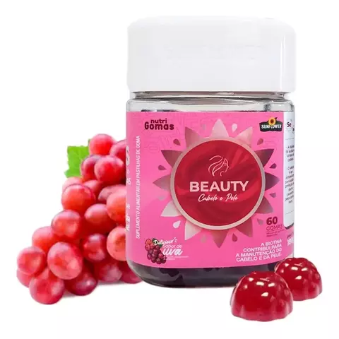 Nutri Beauty Sunflower Biotina Unhas, Pele e Cabelo 60 Gomas