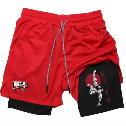 shorts esportivo Baki Hanma