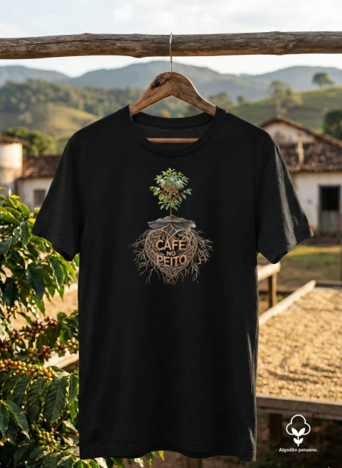 Camiseta - Raízes em Aquarela - Algodão Peruano
