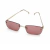 Óculos de Sol Honraria Premium Retangular Jamaica Bawlgriff - Rosa Dourado - Metal - Honraria