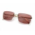 Óculos de Sol Honraria Premium Retangular Jamaica Bawlgriff - Rosa Dourado - Metal