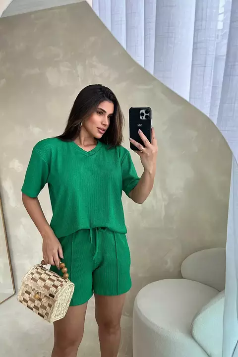 Conjunto Feminino Mabel Blusa e Shorts Casual - comprar online
