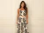 Conjunto de Dos Piezas Tropical | Crop Top y Pantalón Palazzo - comprar online