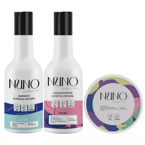 Kit Shampoo Condicionador e Máscara Capilar - Nuno