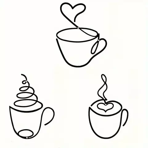 Escultura Decorativa Xícara de Café – Metal Art Deco