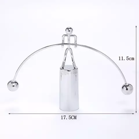 Mini Equilibrista de Aço Inoxidável – Brinquedo Antiestresse Homem de Equilíbrio para Mesa