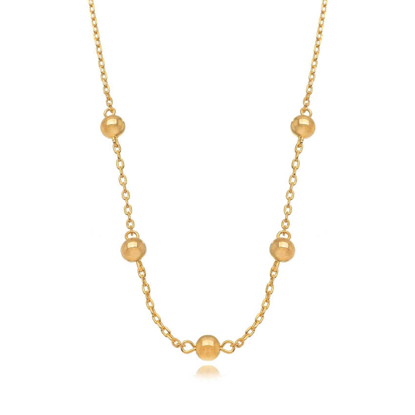 Colar Semijoia Infantil Bolas Lisas