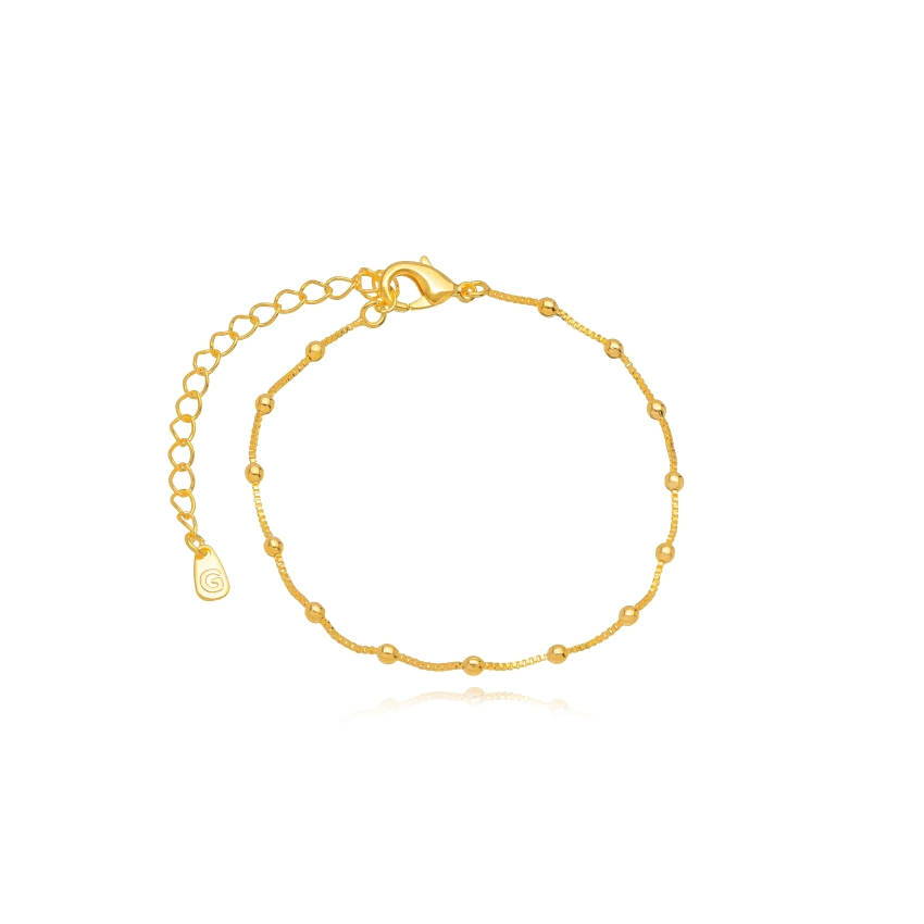Pulseira Semijoia Infantil Bolas Lisas