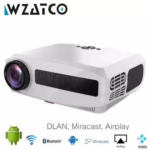 WZATCO C3 Smart Full HD 1080P Projetor LED Android 9.0 WIFI 300 polegadas Tela G