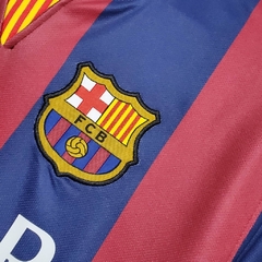 Camisa Barcelona Retrô 2014/2015 Azul e Grená - Nike - EM SPORTS