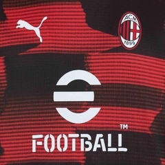 Camisa AC Milan Pré-jogo 24/25 - Torcedor Puma Masculina - Vermelha com detalhes em preto na internet