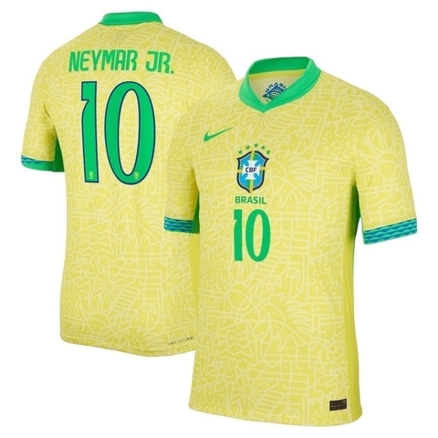 Camisa Seleção Brasileira I 24/25 - Torcedor Nike Masculina - Amarela com detalhes em verde