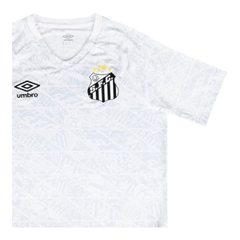 Camisa Santos Pré-jogo 25/26 - Torcedor Umbro Masculina - Branca com detalhes em cinza - loja online