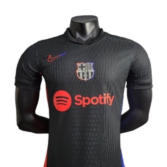 Camisa Barcelona II 24/25 - Jogador Nike Masculina - Preta com detalhes em azul e vermelho - comprar online