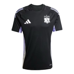 Camisa Colo Colo do Chile Treino 25/26 - Torcedor Adidas Masculina - Preta com detalhes em roxo e branco