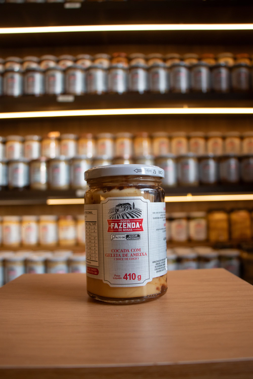 Cocada cremosa com ameixa