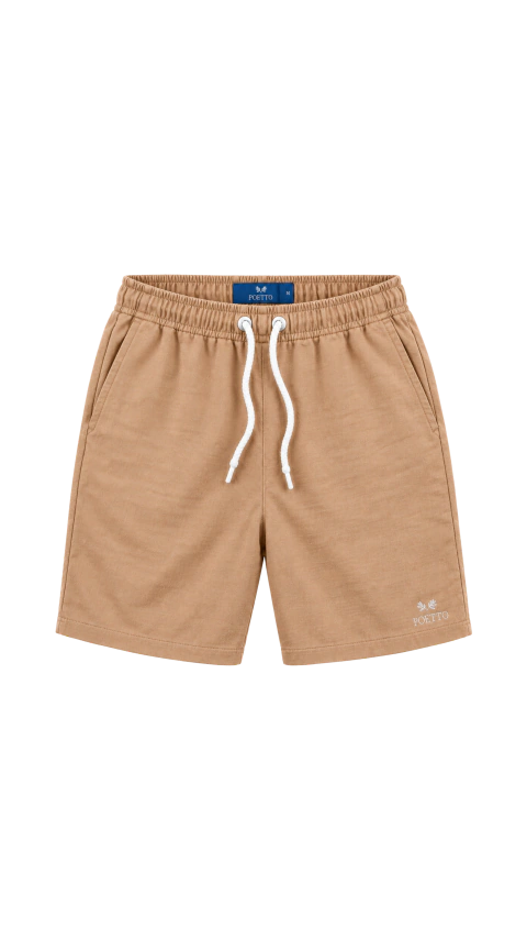 SHORTS DE LINHO BEGE