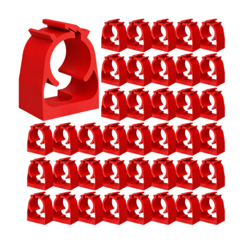 Abraçadeira Para Conduite Eletroduto Pvc Sobrepor 1 polegada 50 Unidades - Vermelho