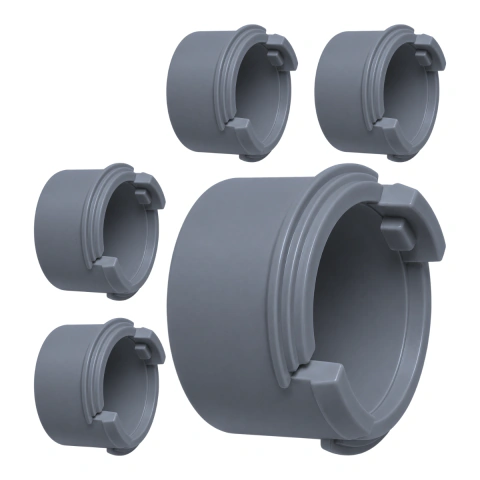 05 peças Adaptadores Conduletes 1" polegada Pvc Anti-chamas - Cinza
