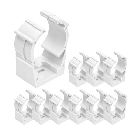 Abraçadeiras Fixação Eletroduto Pvc Sobrepor 3/4pol Kit 10 Unidades - Branco