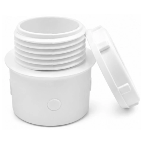 Conector Reto Unitário 3/4pol PVC Antichamas P/ Caixas Estanque - Branco