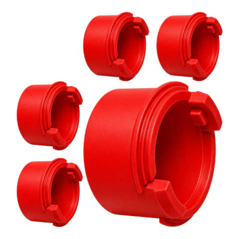 Conjunto 05un Adaptadores Conduletes 3/4pol Pvc Anti-chamas - Vermelho