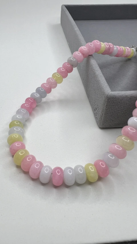 Collar Candy de calcedonia 5 × 8 mm