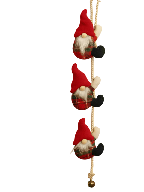Cordão Kubo Natalino com 3 Papais Noéis - comprar online