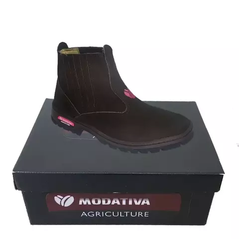 Botina Feminina Couro Nobuck Legítimo Modativa Franca