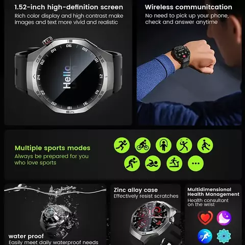 2025new para android e ios relógio inteligente masculino tela amoled gps trajetó