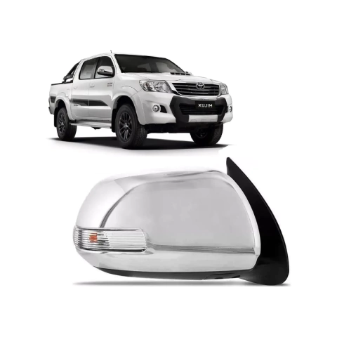 Retrovisor Toyota Hilux 2012 2013 2014 2015 Cromado Eletrico Com Pisca