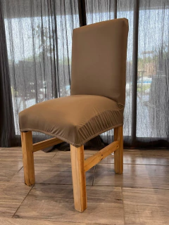 FUNDA DE SILLA ELASTIZADA COLOR DORADO - comprar online