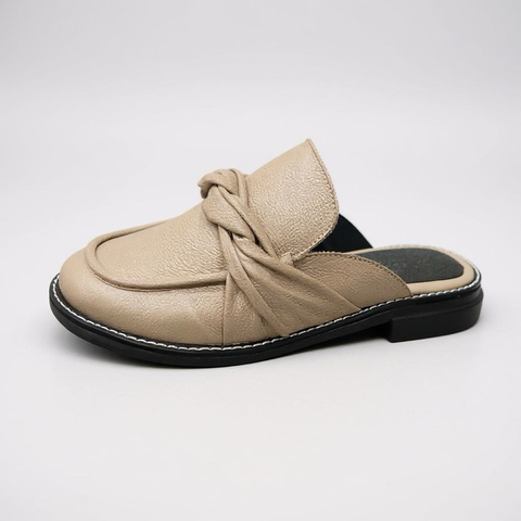 Sapato Mule Couro Flay Amêndoa Dani Duran 93302