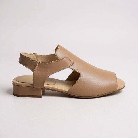 Sandália Couro Flay Nude Dani Duran 680123