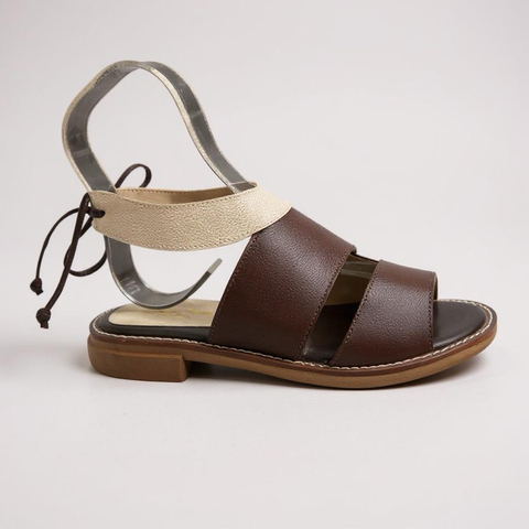 Sandália Couro Flay Madeira Dani Duran 93306