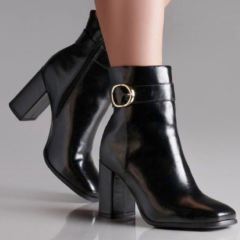 Bota Salto Alto Preto Quiz 69-1553-11