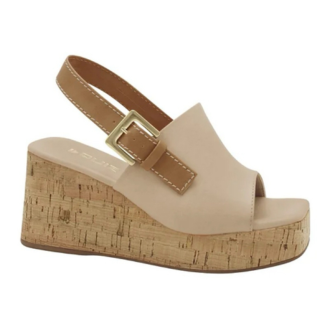 Sandália Anabela Amêndoa Quiz 61-1869-18