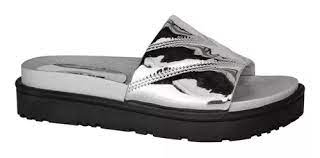 Chinelo Salto Papete Metalizada Feminino Quiz 63-1819