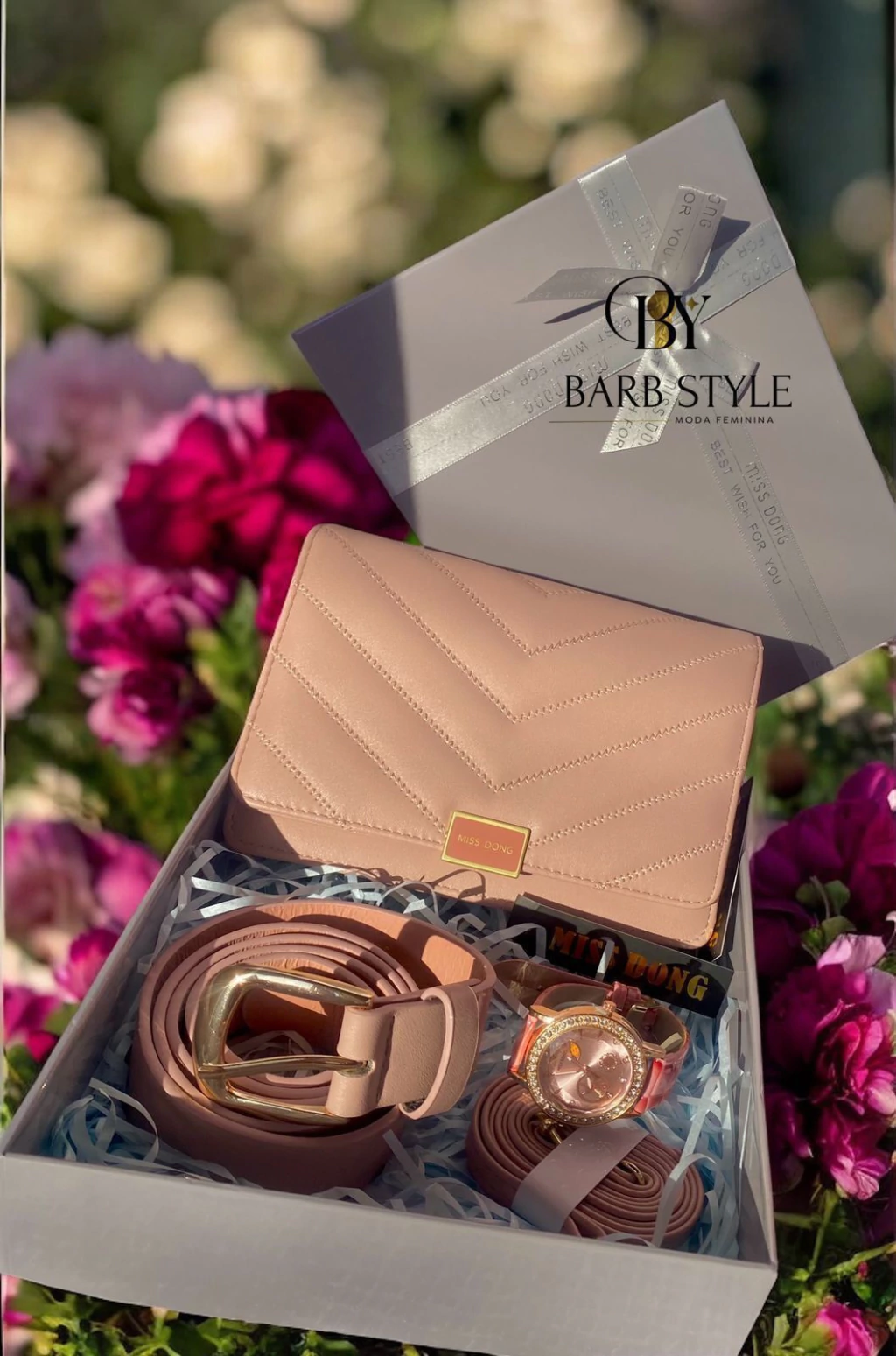 Kit Presenteável Bolsa+Relogio+Cinto