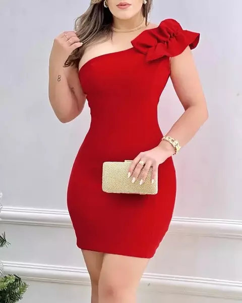 Vestido Feminino Moda Verão Vestor - Estilo Natal Elegante