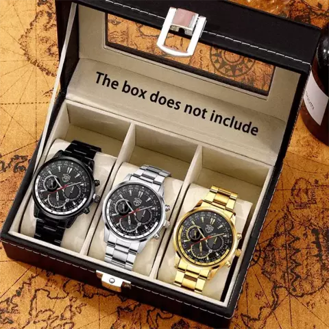 Conjunto de Relógios Masculino Luxo Casual Quartzo com Calendário Vestor Deyros - Estilo Casual e Elegante - comprar online