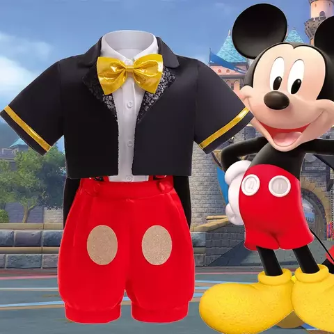 Fantasia de Mickey para Crianças, Fantasia de Ano Novo, Roupa de Bebê